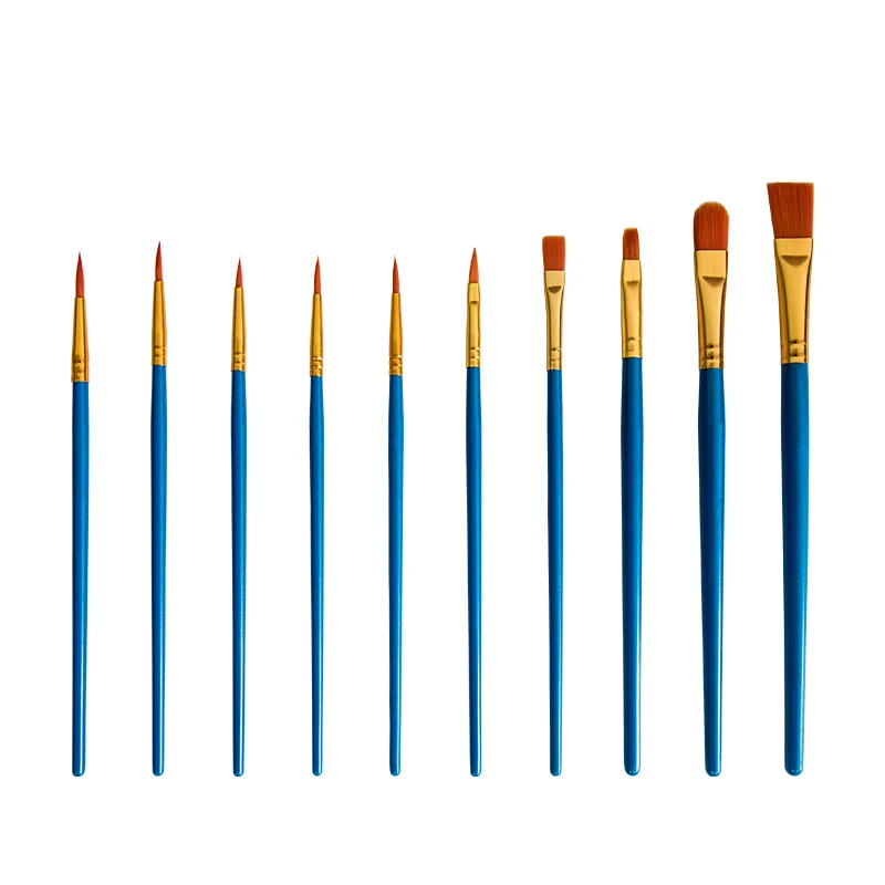 High Quality 10-Piece Multi-functional Nylon Brush Painting Set for Art Students