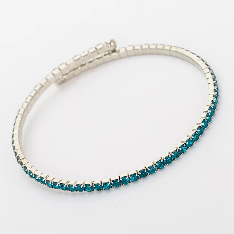 Crystal Rhinestone Bracelet Women Girls Delicate Multilayer Bracelet 6 Rows Layered Bracelet Jewelry for Prom Party Wedding