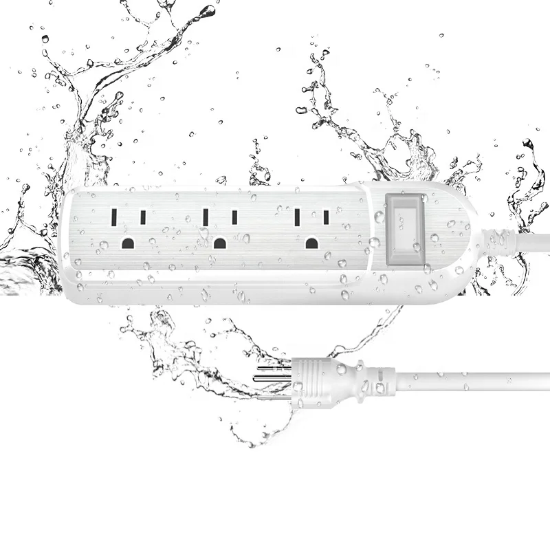 3AC power socket Overload protection Outdoor power strip weatherproof with switch wall mounted sockets for deck yard lights