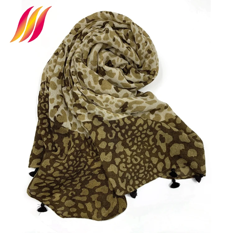 Winter Long Warm Scarf New Hand Made Print Acrylic Scarf