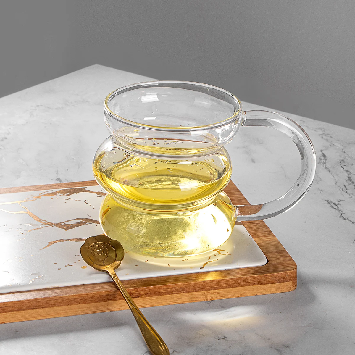 High borosilicate Creative bar double-layer glass cup transparent insulated water cup  beer mug imprisoned pirates