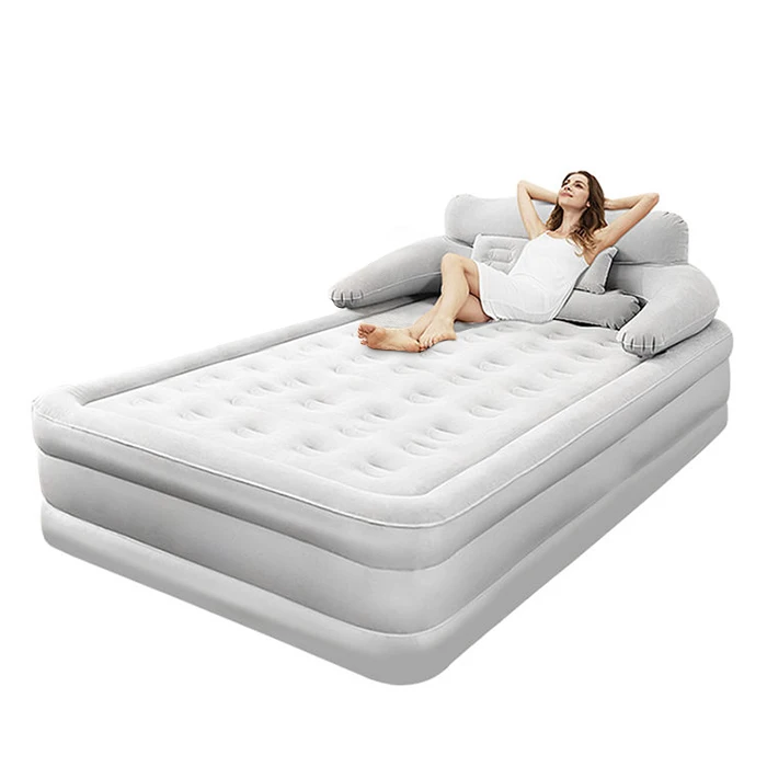 Queen Size Self-Inflating Mattress Air Bed With Built in Pump Inflatable