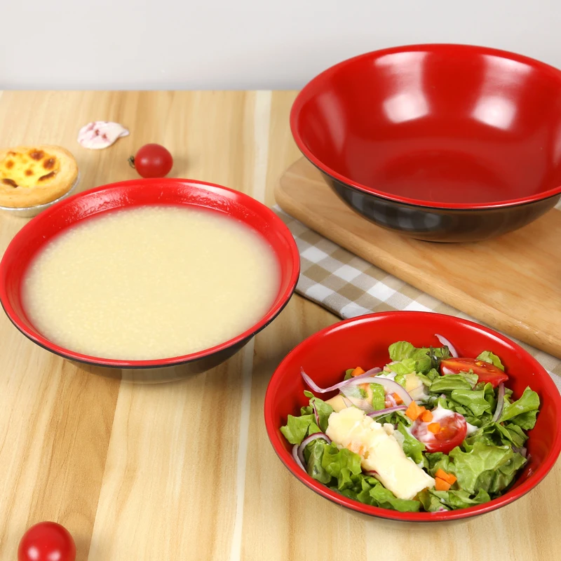 Amazon Plastic Japanese Restaurant Udon Ramen Two Tone Melamine Noodle Bowl