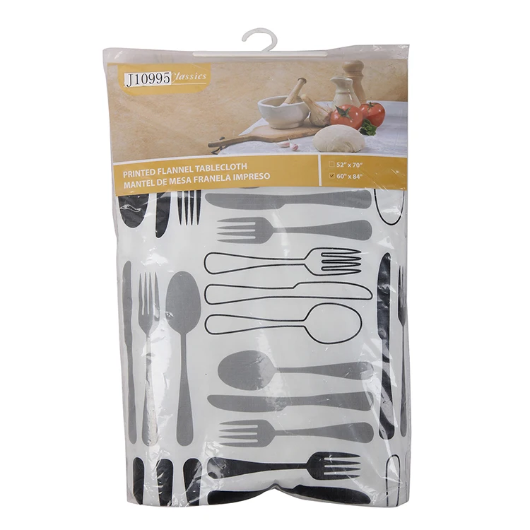 Good Quality Flannel Individual Printing PEVA And NON-WOVEN BACK tablecloths