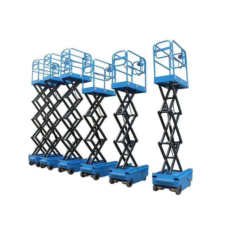 Full Electric Battery Powered 5m 6m 7m Self Propelled Mini Scissor Lift