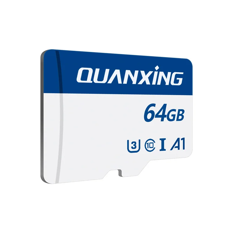 QUANXING TF Card 64GB Class10 U3 High Speed for Phone/Camera/Recorder Micro 64G C10 SD Memory Card