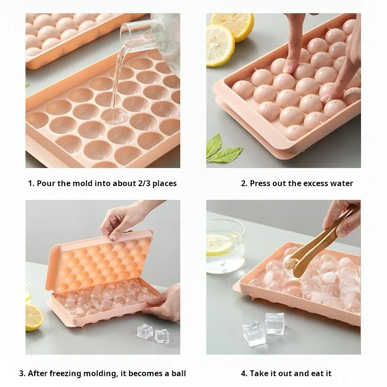 Y805 Ice Cube Tray Balls,round Ice Ball Maker Mold For Freezer,sphere Ice Cube Tray Making 1in X 33pcs Circle Ice