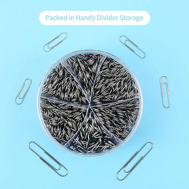 PVC Free Color Coated Paper Clips Office Paper Clamp Paperclips for Office School and Personal Use 600pcs per Package