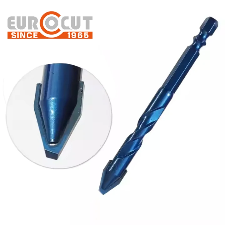EUROCUT Multifunctional Eccentric Drill Bit Can Cut Wood Ceramic Tiles Glass Dry Drill Alloy Triangle Drill