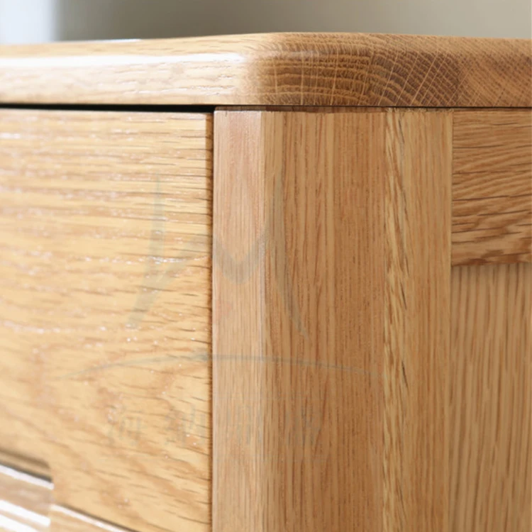 Contemporary apartment Space saving Solid wood TV cabinets Storage racks and drawers Natural untreated wooden TV cabinets