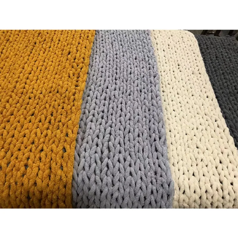 Вязаный чехол для дивана, серое объемное одеяло для детской домашнего декора