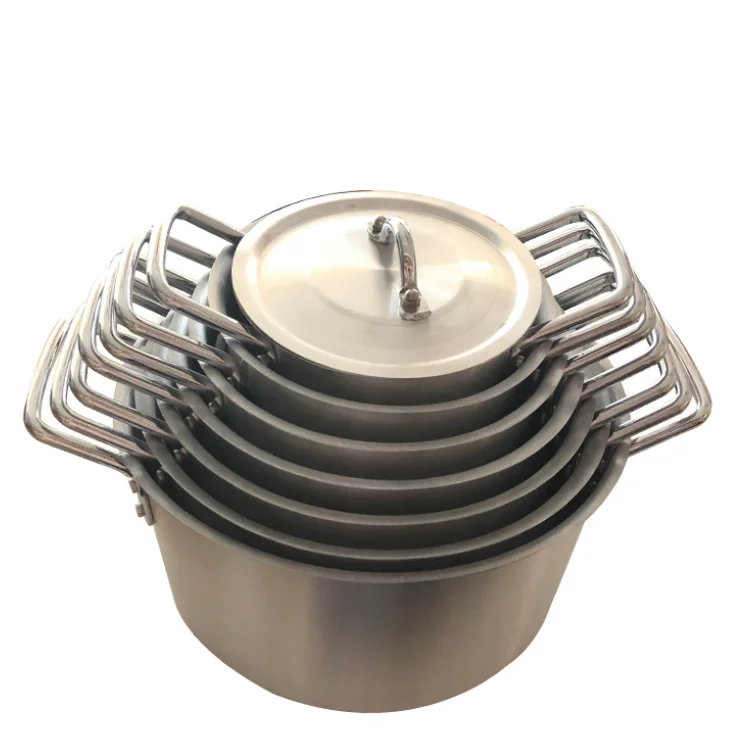 7pcs/set Thick Aluminum Cauldron pot set multi-purpose sanding cooking pot