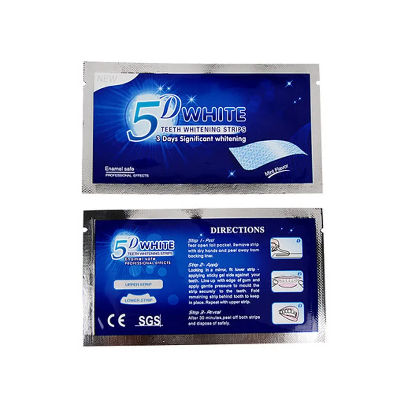5D Professional Effect 7 Pouches Oral Hygiene Teeth Whitening Strips Home Use tooth whitening strips