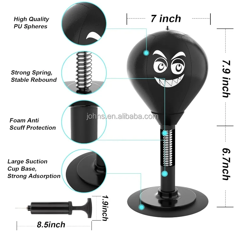 John High quality inflatable tabletop punching bag boxing ball for adults and kids