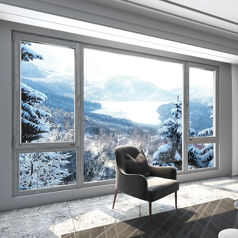 American style Vinyl sliding window with screen