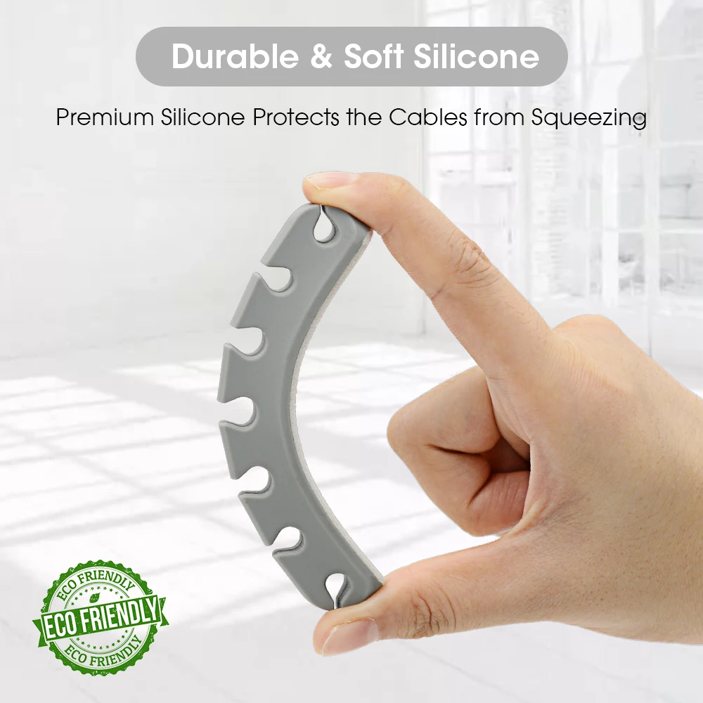 Multipurpose Silicone Desktop Fixe Phone Cable Winder Earphone Clip Charger Organizer Management Wire Cord Holder