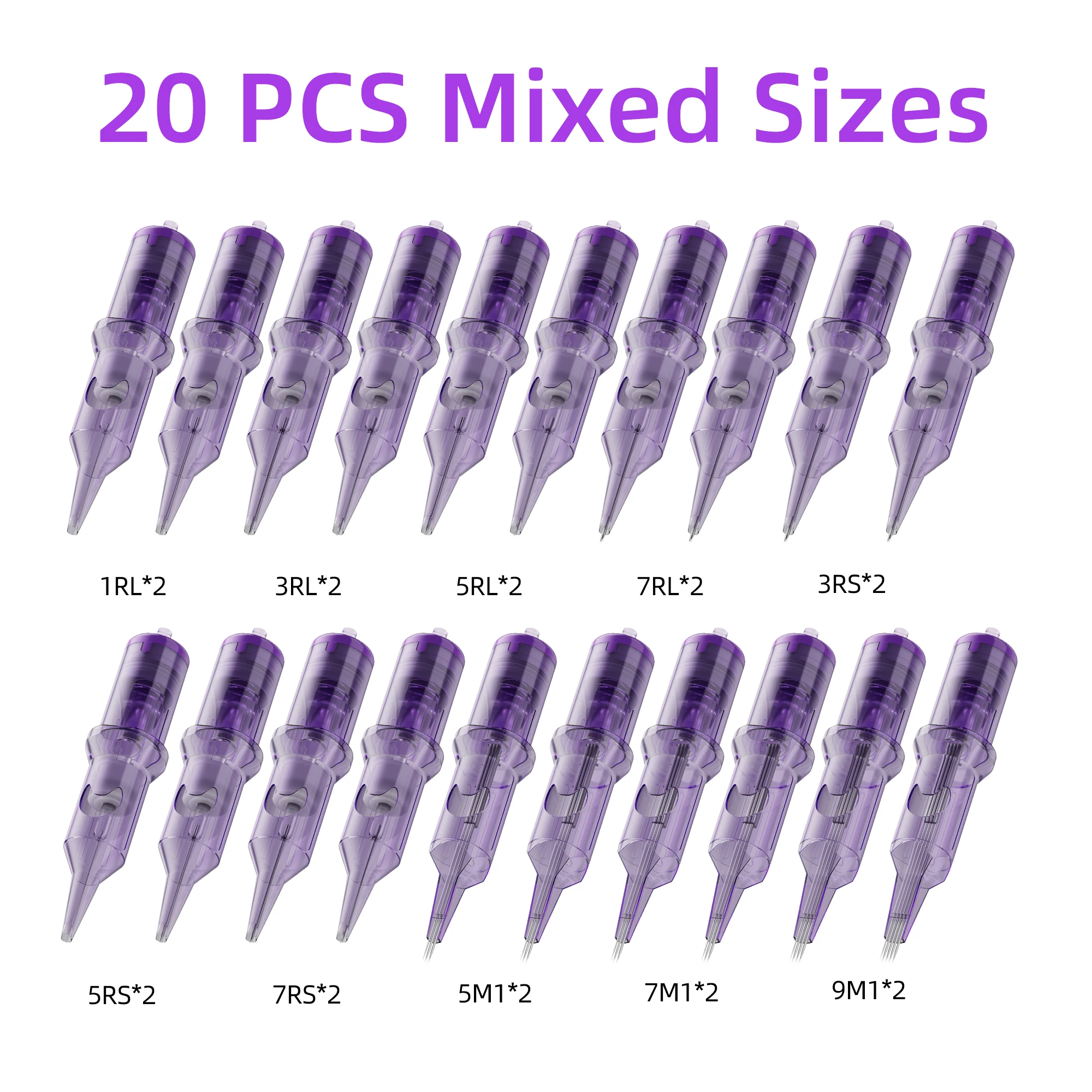 High Quality 20pcs/Box Mixed Tattoo Needle for Body Art Customize Tattoo Microblading Cartridge Needle for Tattoo Accessories