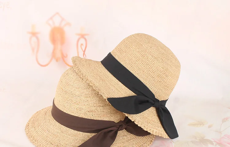 Spring/Summer Raffla Grass Floding Hand Make Beach Hat For Woman