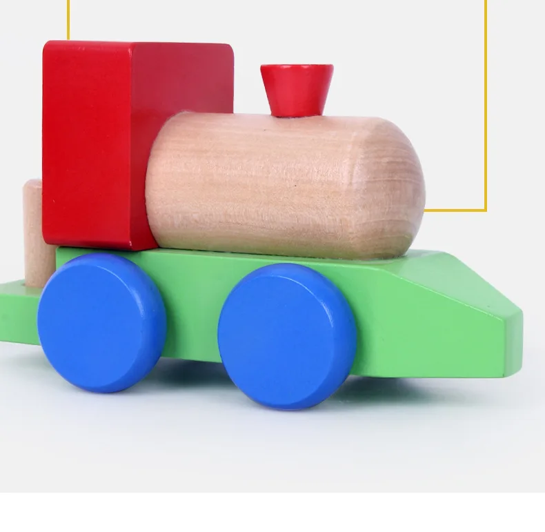 wooden farm train set toy