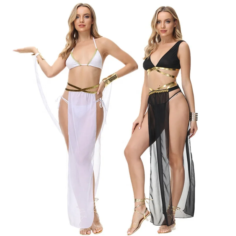 Halloween Cleopatra Greek Goddess Sexy Arab Princess Performance Costume Euro-American Game Uniform Temptation