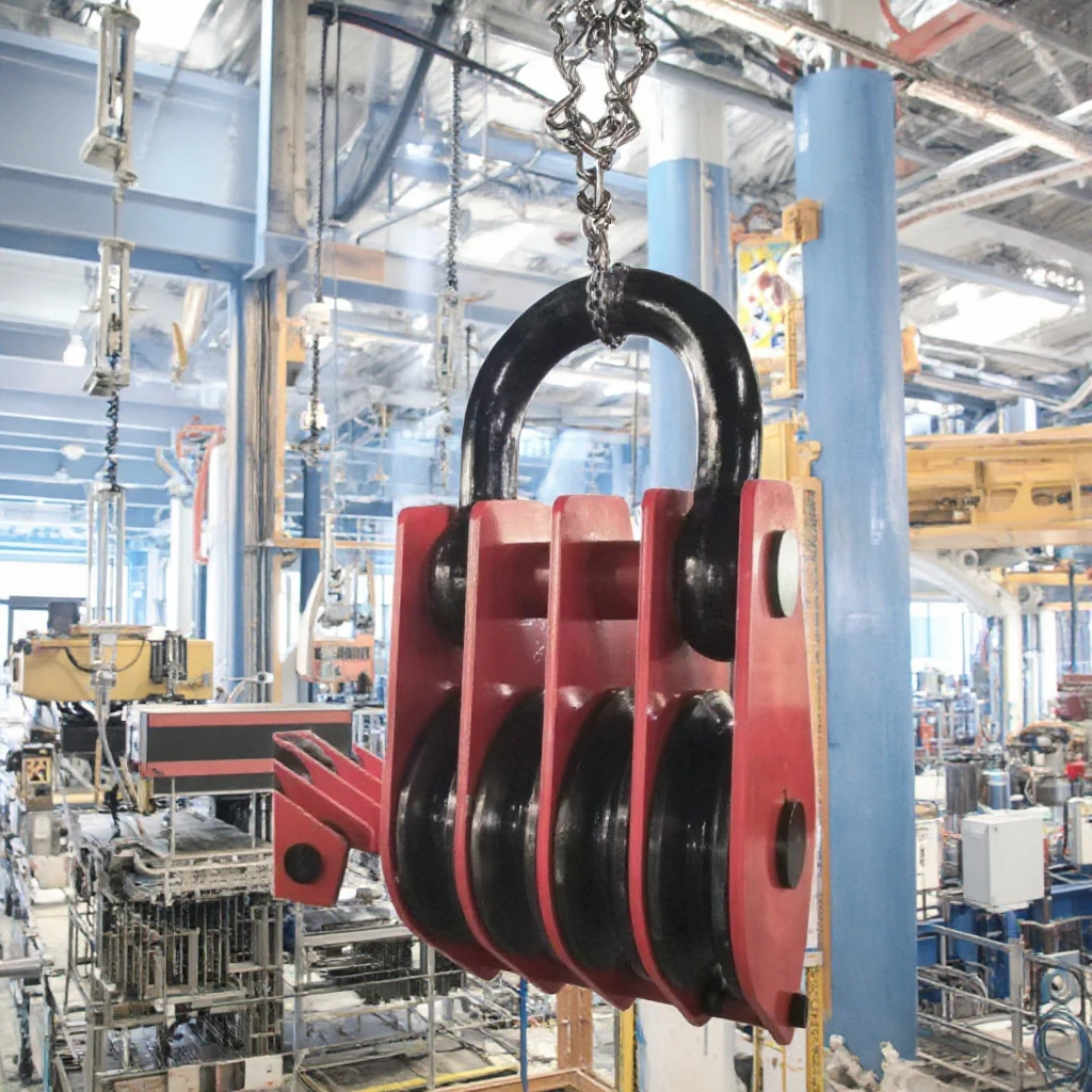 High Quality 10TONS Wire Rope Pulley Block with Bearing for Lifting Heavy Objects