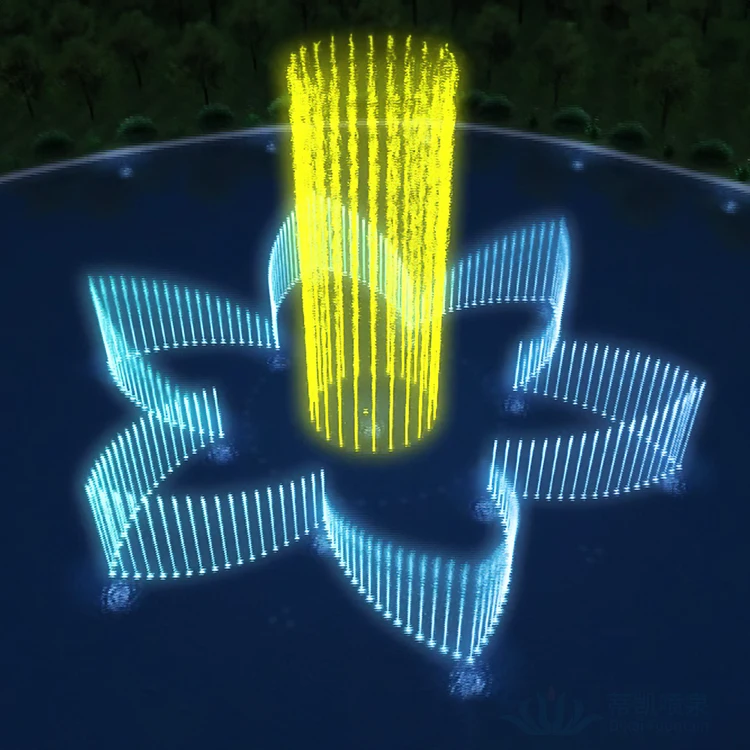 Современная крупномасштабная Простая установка, разнообразная Интерактивная производительность, фонтан воды, индивидуальное освещение, шоу