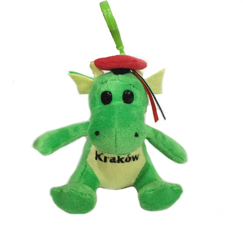 HOT SALE stuffed plush keychain animal toy green dragon plush Krakow dragon plush dragons