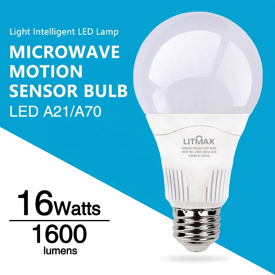 Energy-efficient High Performance Environmentally Friendly Adjustable Durable Radar Motion Sensor Sensing LED Bulbs Lights