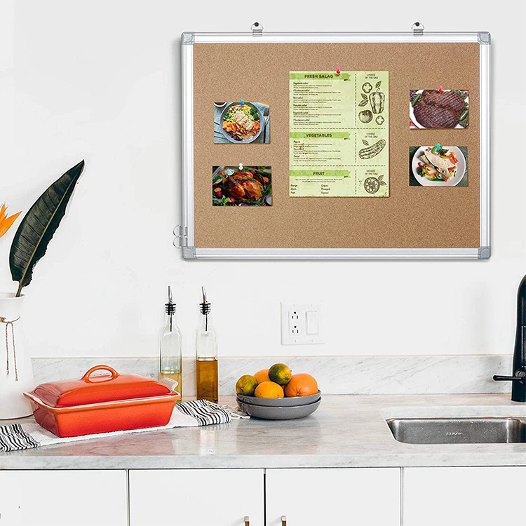 
Small Wall Hanging Message Memo Picture Board Decoration Cork Board For Home Office School With 24 Push Pins 