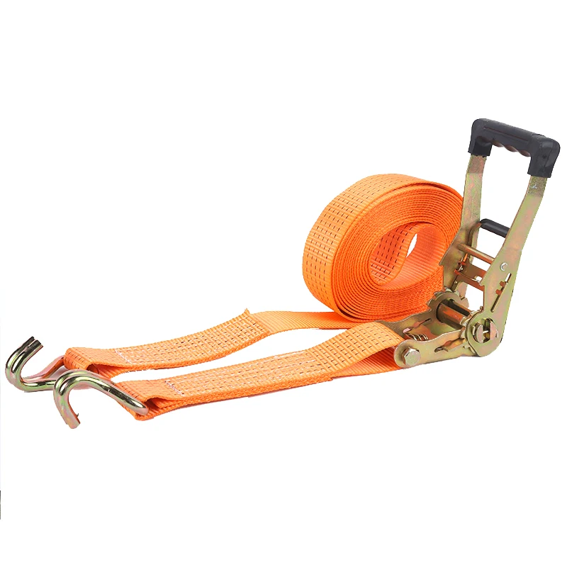 50mm 5ton heavy duty lockable truck strap cargo lashing belt load tension set tie down ratchet straps