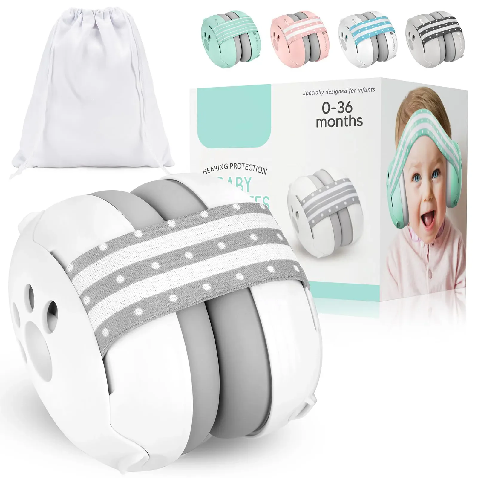 27 SNR Ear Defender Hearing Protection Baby Earmuffs Noise Cancelling Babyphone Headphones Foldable Safety Earmuffs for Children