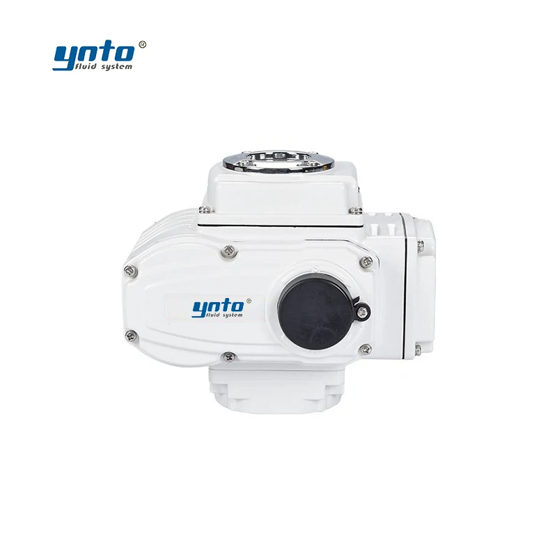 YNTO custom size electric actuator AC230V AC110V AC24V DC24V DC12V integrate electric actuator for butterfly ball valve