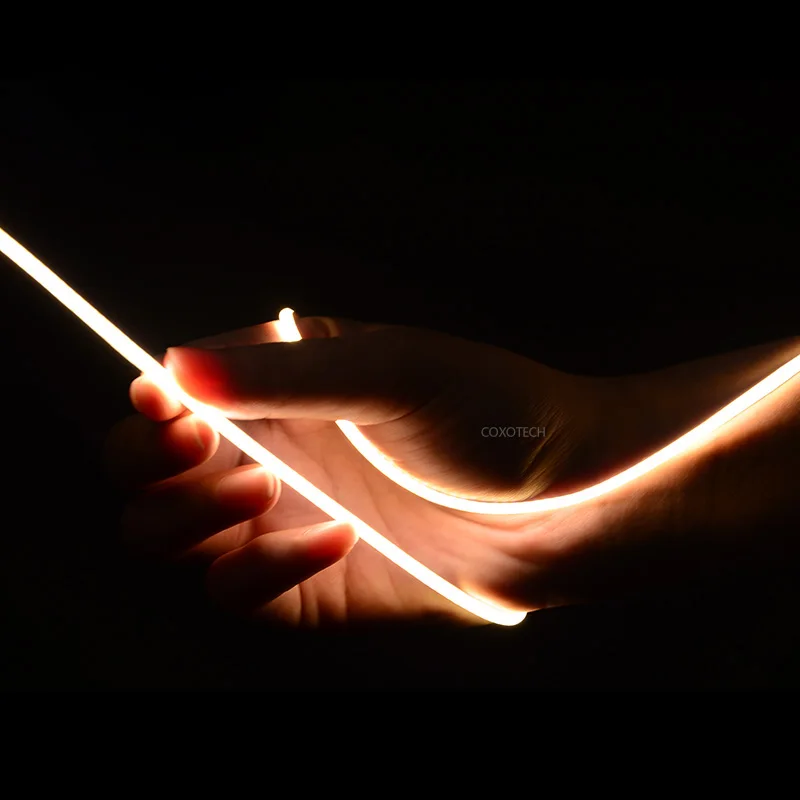 Светодиодная лента COXO cob 24 в 12 В ce rohs 3 года гарантии 38 светодиодов 5 мм 4 мм 3 мм мини светодиодная лента cob