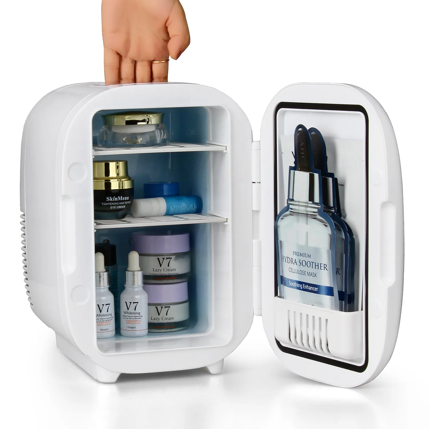  6L Mini Fridge Freezer Cooler and Warmer Portable Compact Car Refrigerator Quick Refrigeration Home Picnic