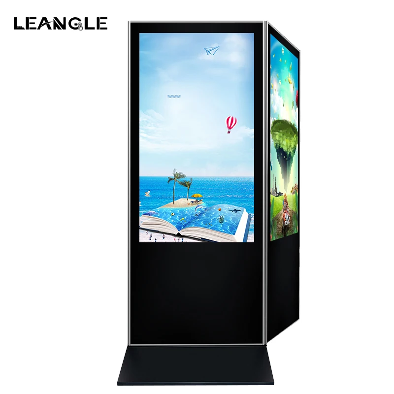 43 55 65 inch Indoor Media Player Double-Sided Vertical Window Display Screen Digital Signage