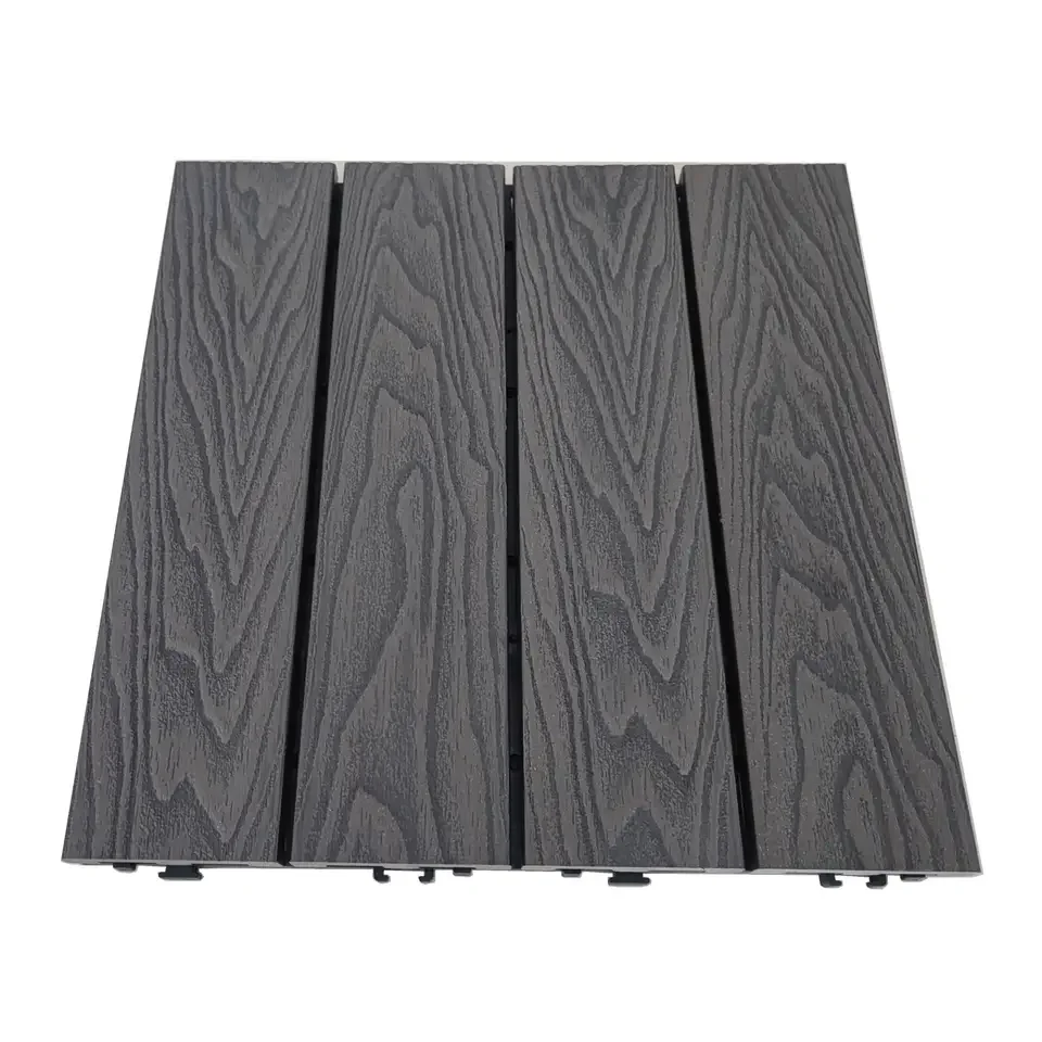 DIY Floor WPC Outdoor Patio Tiles Decking Wood Plastic Composite