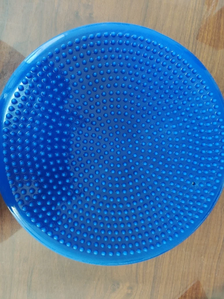 YangFit eco-friendly custom stability balance disc gym pvc air inflatable massage balance seat cushion with 34cm diameter