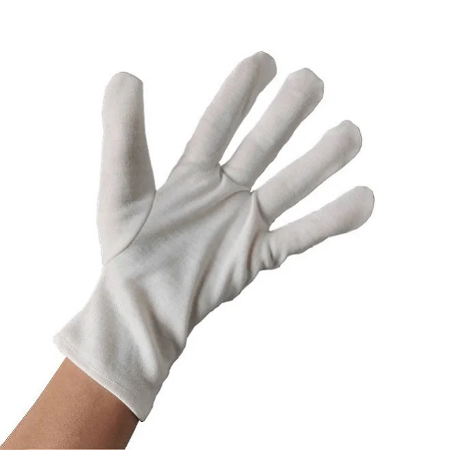 White Inspection 100% Cotton Work Gloves Ceremonial Gloves Men Serving Waiters Drivers Jewelry Gloves by Canleo International