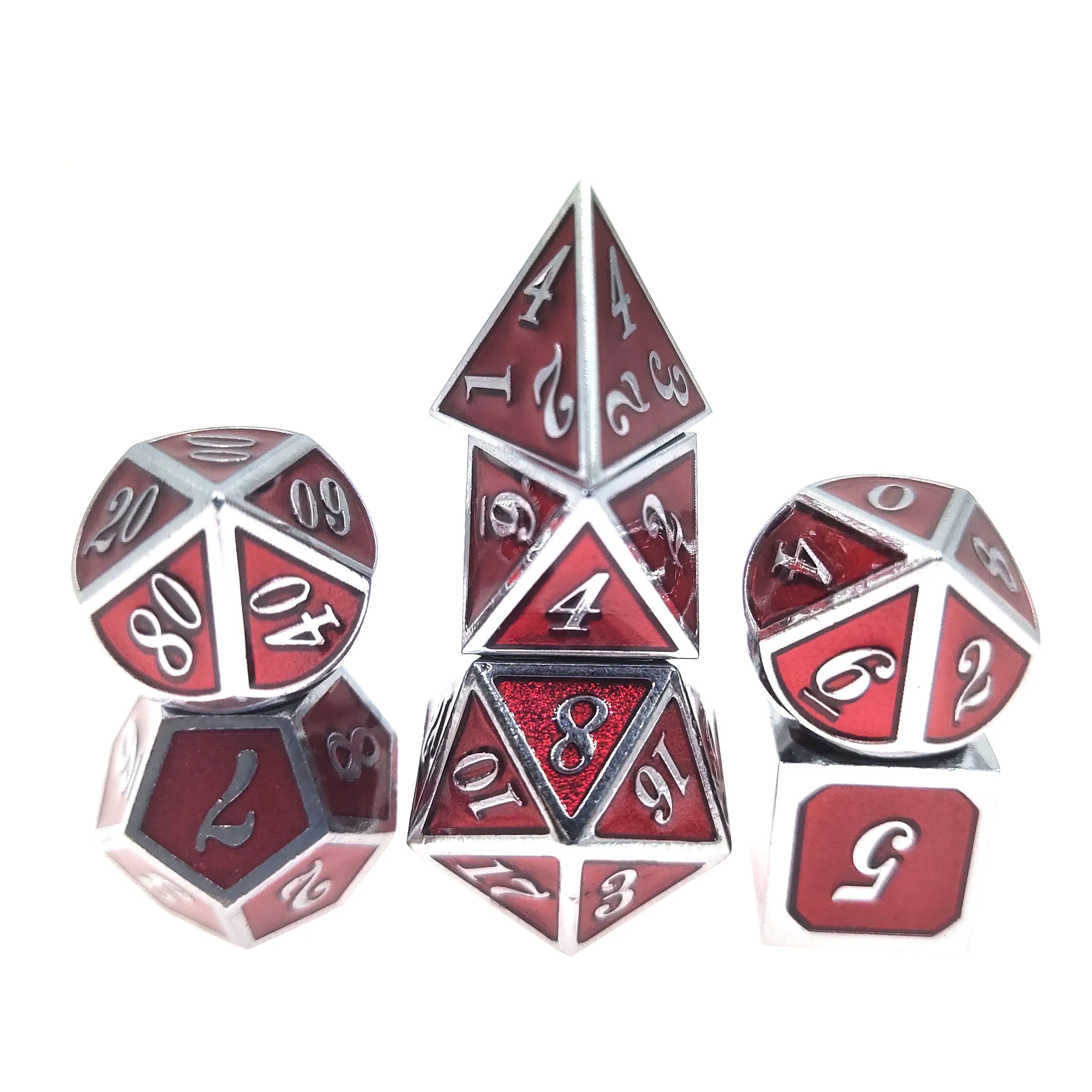 7PCS Colorful Metal Dice D20 Ancient Dice Best Selling Dice Set