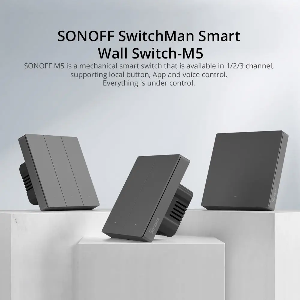 2022 Новый Sonoff M5 SwitchMan 1/2/3 кнопочный переключатель с дистанционным управлением умный выключатель света таймером Alexa