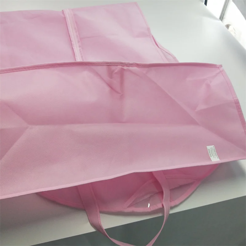 Wholesale Excellent Quality Reusable Nonwoven Garment Bag Pink Durable Dress Cover Wedding Brides Gown Cover Dress Cover