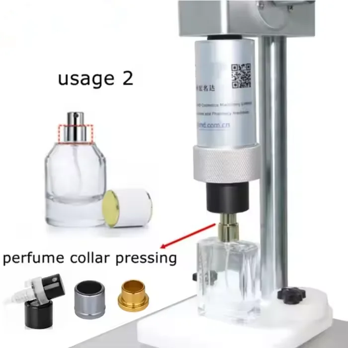 Manual capping machine for perfume bottles
