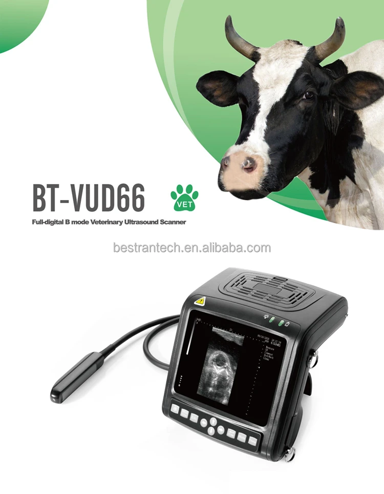 BT-VUD66  hospital portable Full Digital B Mode Veterinary Ultrasound scanner price medical vet ultrasound machine