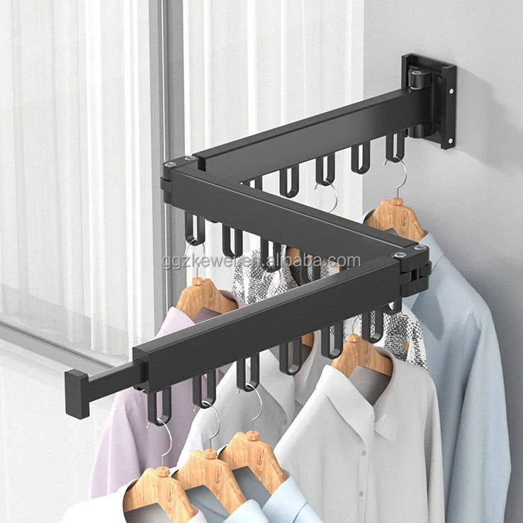 ALT-VP3-3 wholesale high quality Aluminum foldable clothes drying rack wall mounted clothes drying racks for hanging clothes