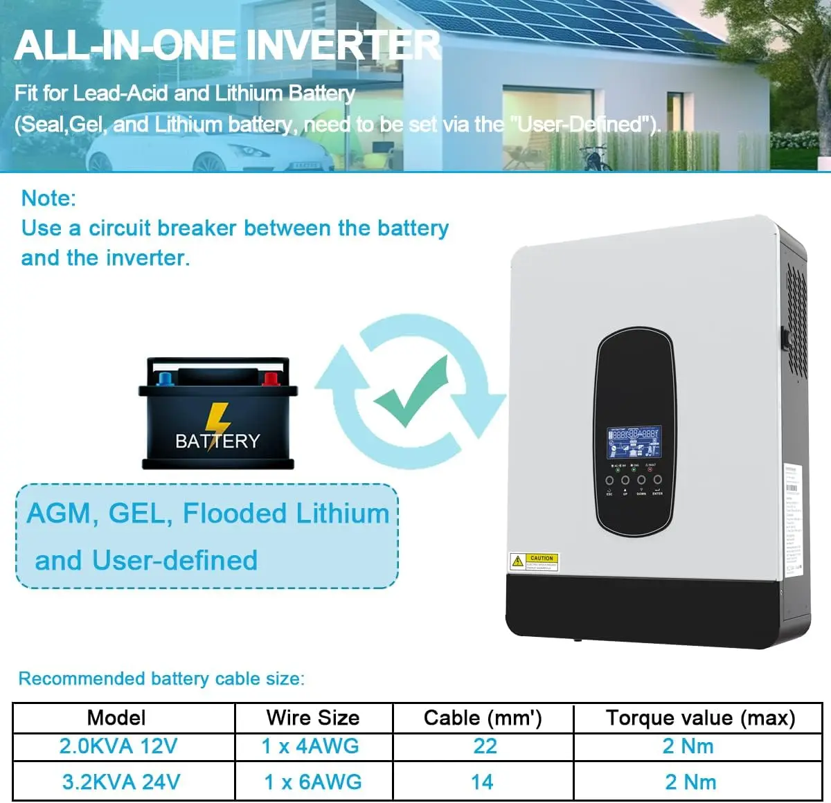 В наличии на складе HARS Smart 3.2KVA 24VDC солнечный инвертор для солнечной системы с MPPT чистый синусоидальный Солнечный