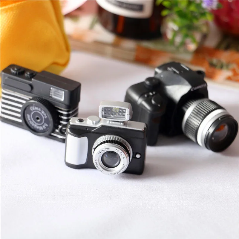 2023 New Design Doll House Miniature Camera Mini Camera  Toys With Strap Decoration Gifts