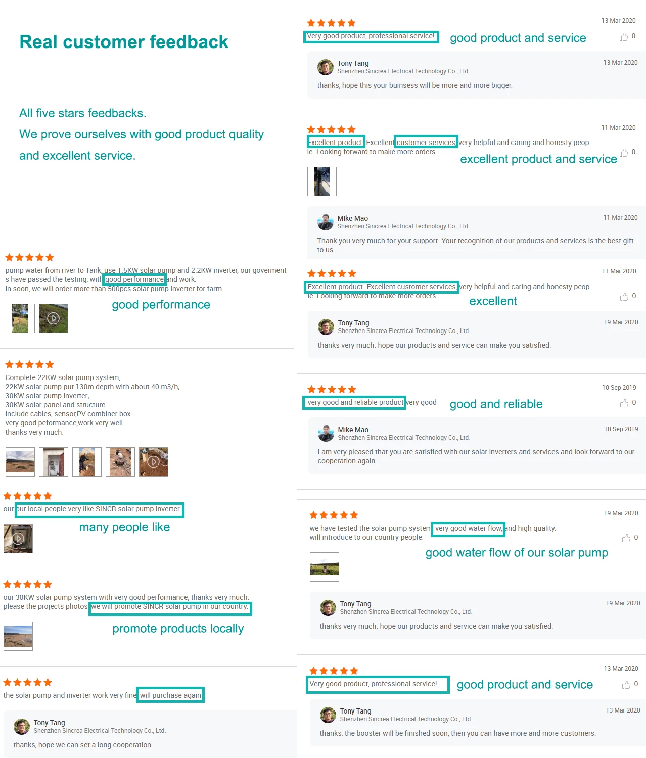 feedback of whole store