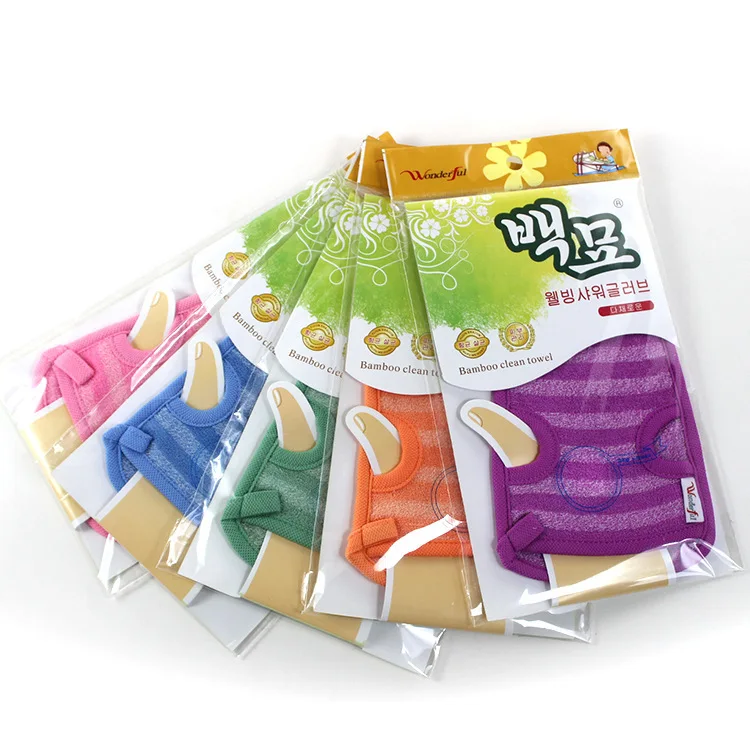 1pcs Korean Exfoliating Towel Sponge Body Scrub Shower Towel Cleaning Scrub Mitt Rub Dead Skin Removal