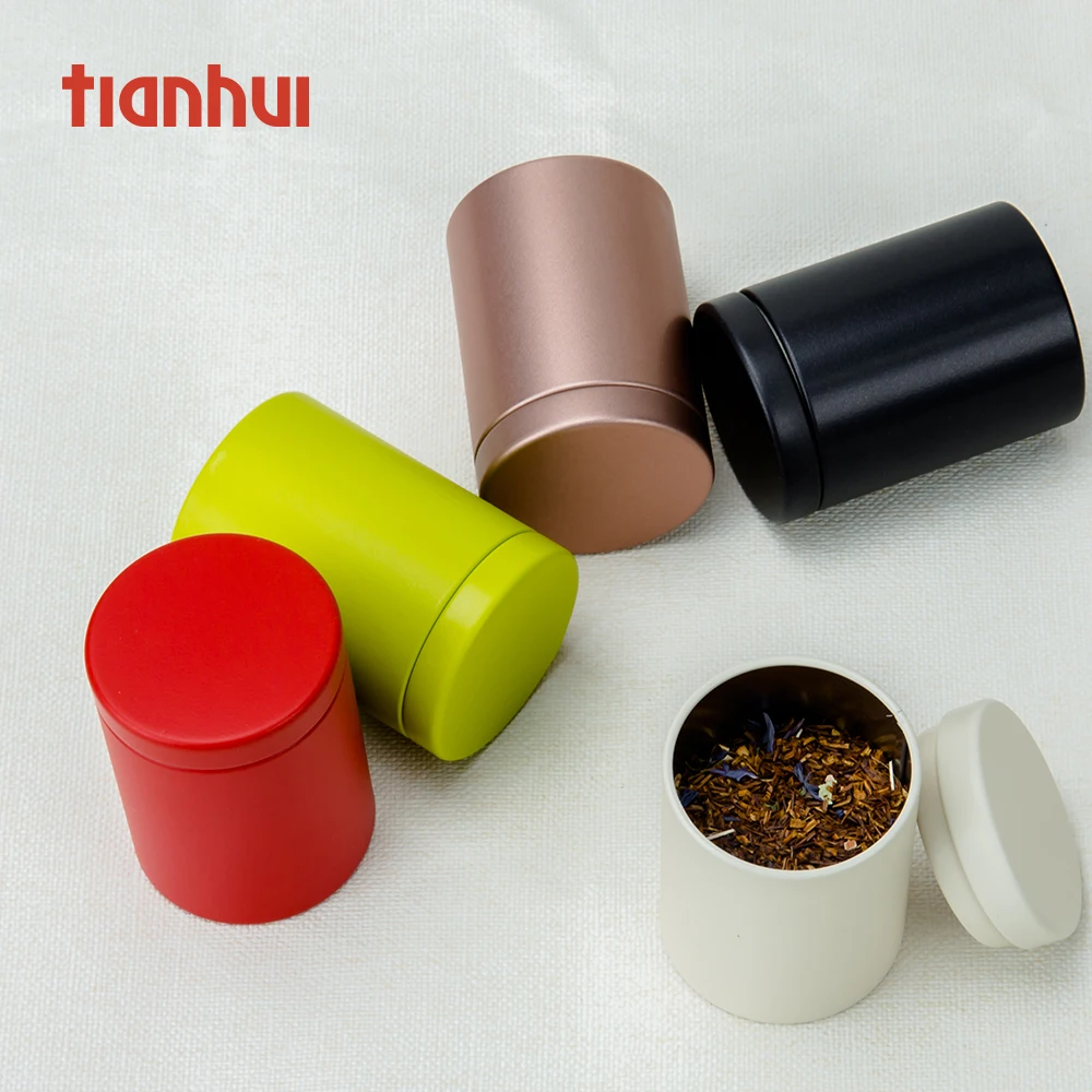 Tianhui Eco-Friendly Small Tobacco Can Mini Candy Canister Tea Tin Can Packaging Tobacco Tin Can