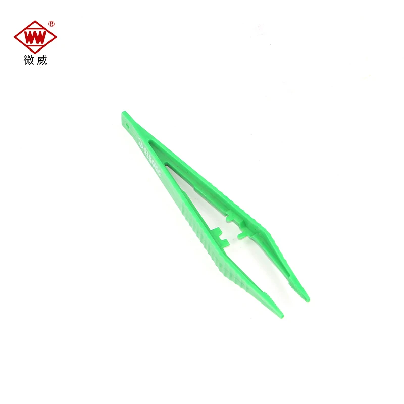 
Eco-friendly High Quality Green Disposable Large Size Plastic Tweezers 